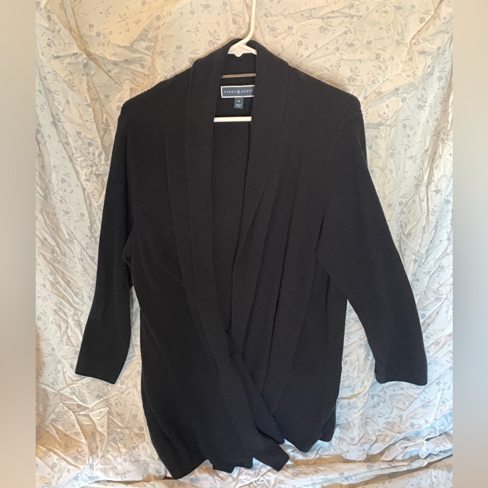 Karen Scott Timeless Black Cardigan